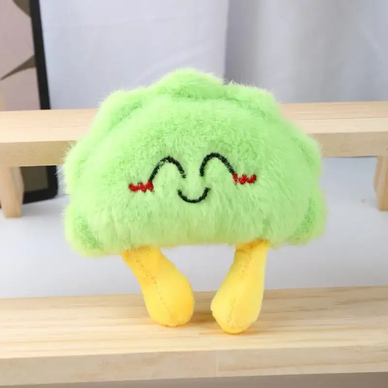 1 Stück gefüllte weiche Knödel Cartoon Puppe Spielzeug Tasche Anhänger süße Simulation Lebensmittel Knödel Plüsch Schlüsselanhänger DIY Dekoration