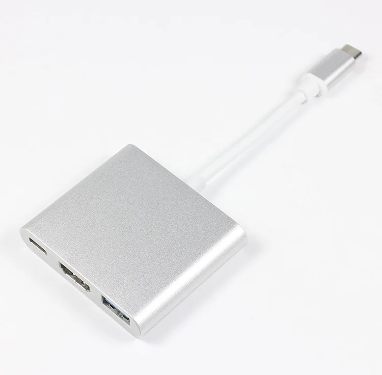 10PCS Penjualan Terbaru 4K30Hz USB C Ke HDMI 3-in-1 Adapter 100W PD Pengisian Cepat 5GBps Untuk Laptop/iPhone/Samsung/HUAWEI/XIAOMI