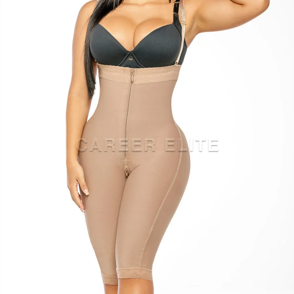 Women Open Bust Faja Waist Trainer Body Shaper Butt Lifter  High Compression Push Up Tummy Slimming Sexy Figure Femme Plus Size
