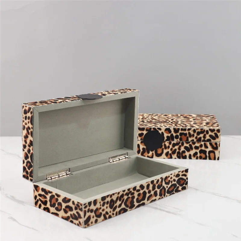 ABDJ-caja de almacenamiento de joyas de pelo de caballo Simple y de alta gama, adornos decorativos, tocador, accesorios para el hogar