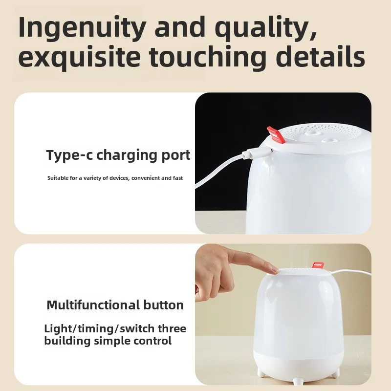 1500 مللي مرطب ضوء الليل غرفة النوم المنزلية الصغيرة الصامتة غرامة الضباب رذاذ الهواء الترطيب