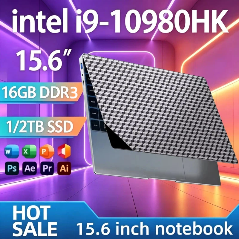 15.6inch 2026 Intel Core I9 10980HK Windows 11 Laptop Gamer RAM 16GB SSD 1TB Gaming Laptops Office Study HD PC Notebook Portable