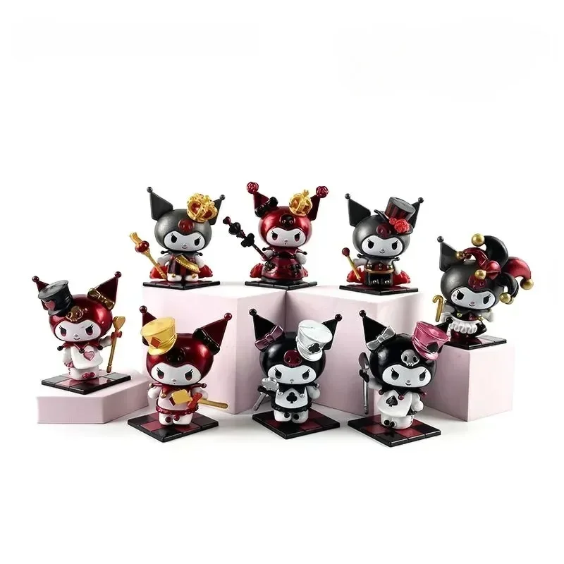 Sanurgente Kuromi-Modèle de figurine d'action de dessin animé mignon, jouet d'ornement de bureau, décoration de chambre Kawaii, cadeaux de vacances pour enfants, mode