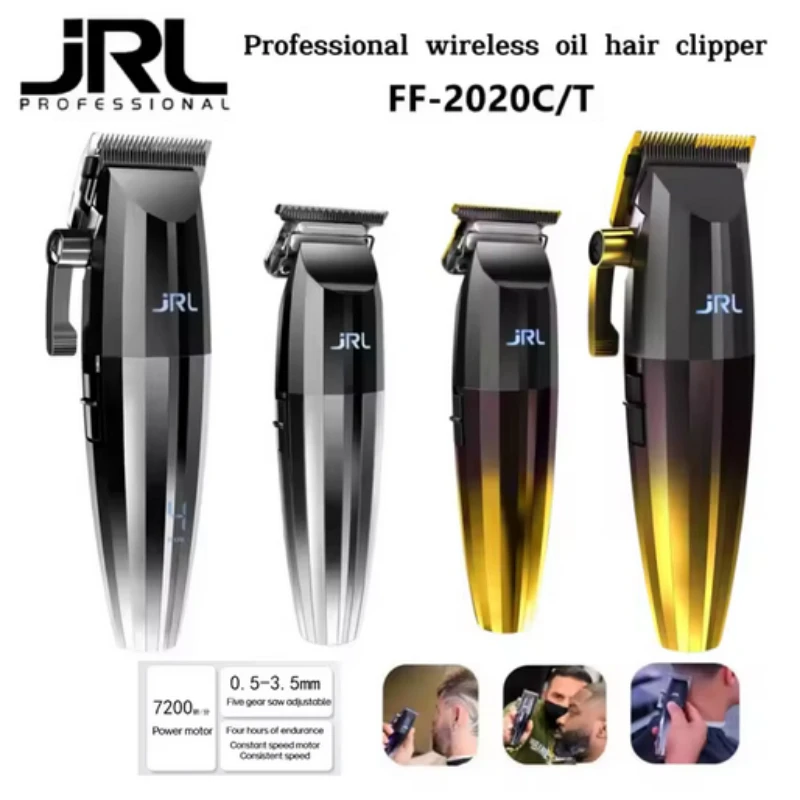 2020c 2020t JRL 100% original men's professional hair clipper, wireless electric hair clipper, beard trimmer, 0 saw 7200rpm