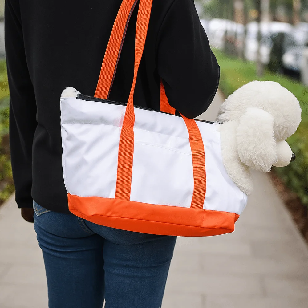 

Cat Shoulder Bags Warm Pet Carrier Bag Breathable Foldable Dog Tote Bag Color Block Waterproof Cat Sling Bag Walking Travel Car