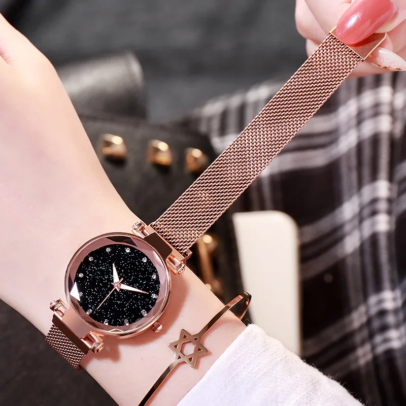 Relojes brillantes a la moda para mujer, relojes de cuarzo de lujo de marca superior para mujer, reloj de regalo con fecha de acero inoxidable para mujer