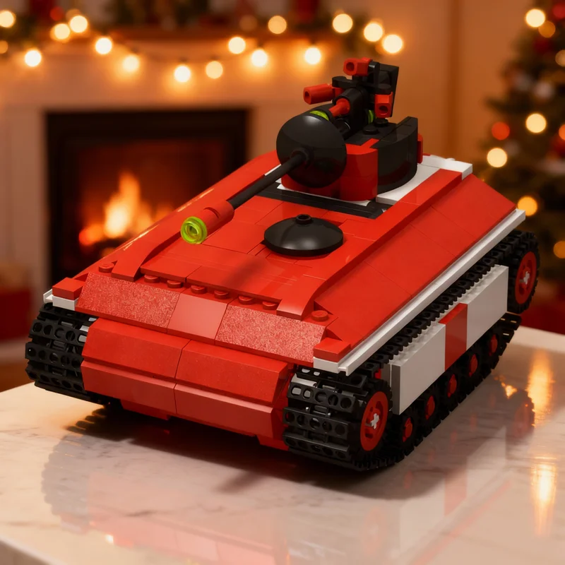 507 elementów MOC Kosmiczny M Tron Lekki Czołg Model Klocki Konstrukcyjne Architektura Kreatywne Prezenty Świąteczne Pomysł na Zabawę DIY Edukacyjna Klocki dla Dzieci