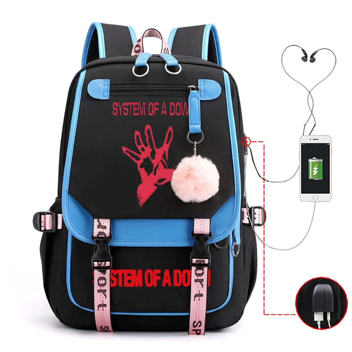 Rock Band Men Women Backpack Versatile Bagpack Large Capacity Student Backpack Laptop Travel Bag Youth School Backpacks