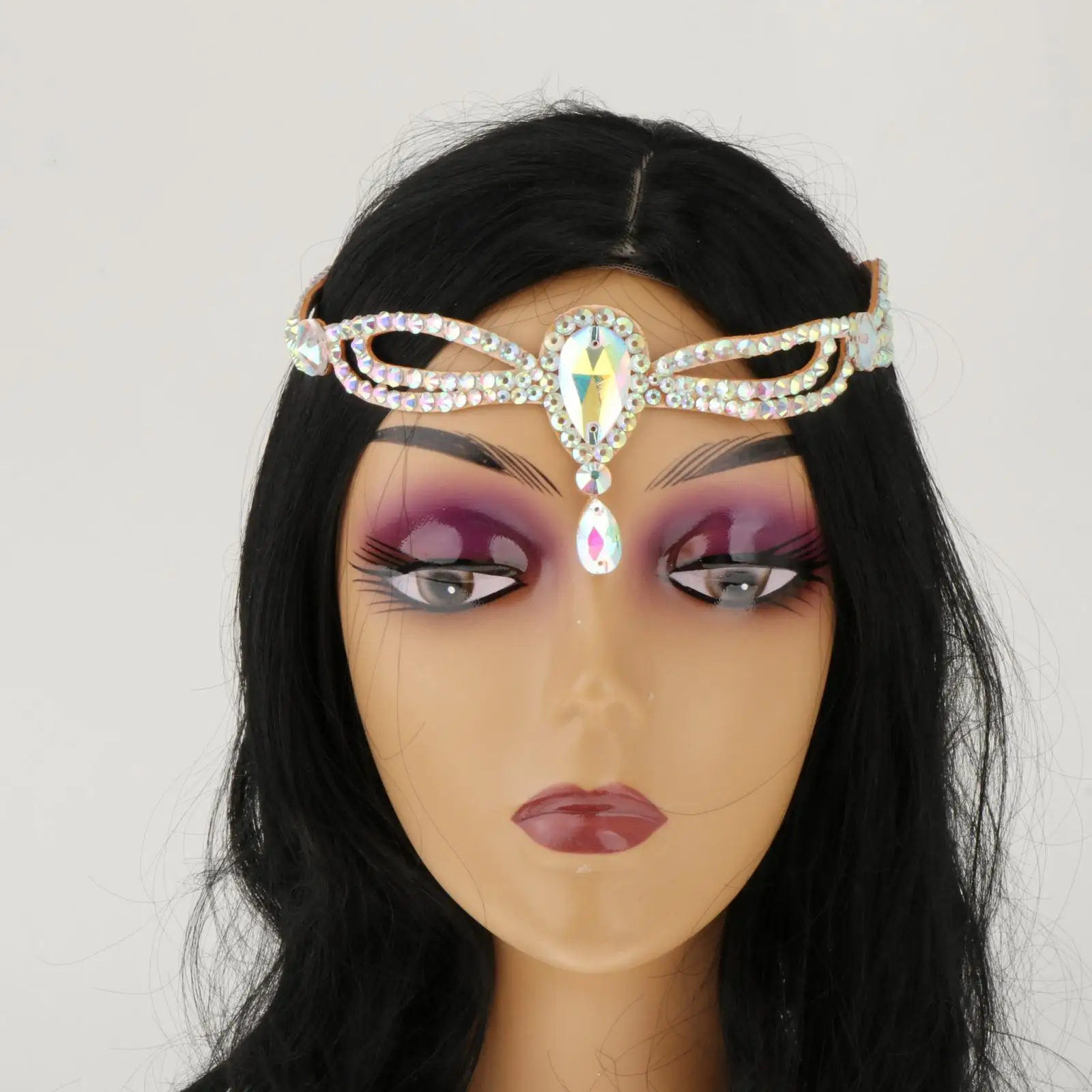 Rhinestone Belly Dance Headdresses Costume Head Wear Headpiece Head Chain for Party Belly Dance Wedding Festival Adult Teen