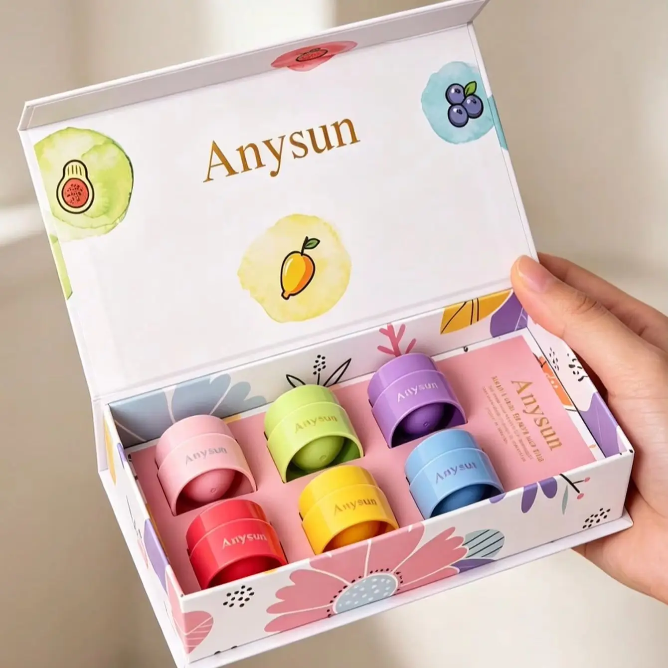 Anysun Set Of Fruit Lip Mask For Daily Repair, Fade Lip Lines, Moisturize, Waterproof And Anti-Peeling Lip Care Set