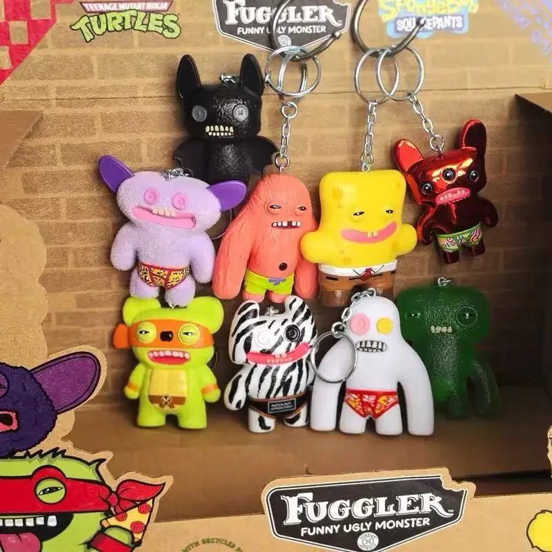Original Fuggler Random Keychain Blind Box 2 Figure Ugly Funny Monster Tooth Wide Eyed Weirdo Collection Model Bag Pendant view 3