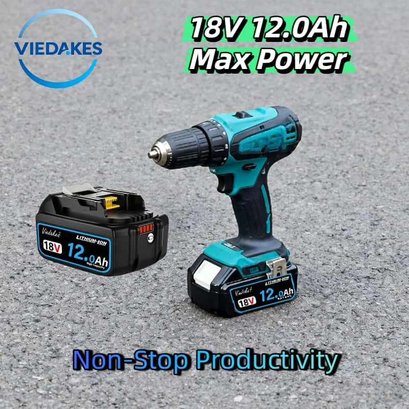

Reliable Power for Makita 18V 12.0Ah Battery:Uninterrupted Power for Woodworking, Renovation–Fits Most for Makita Cordless Tools