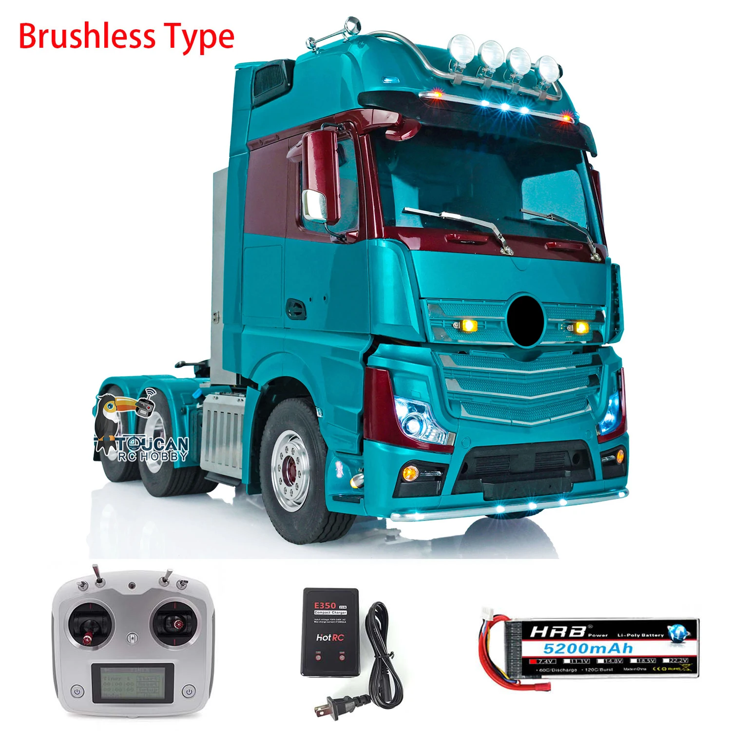 6*6 LESU 1/14 RC Tractor Truck RTR Metal Chassis Electric Wiper Remote Control Construction Cars Model Toys Light Sound THZH1382