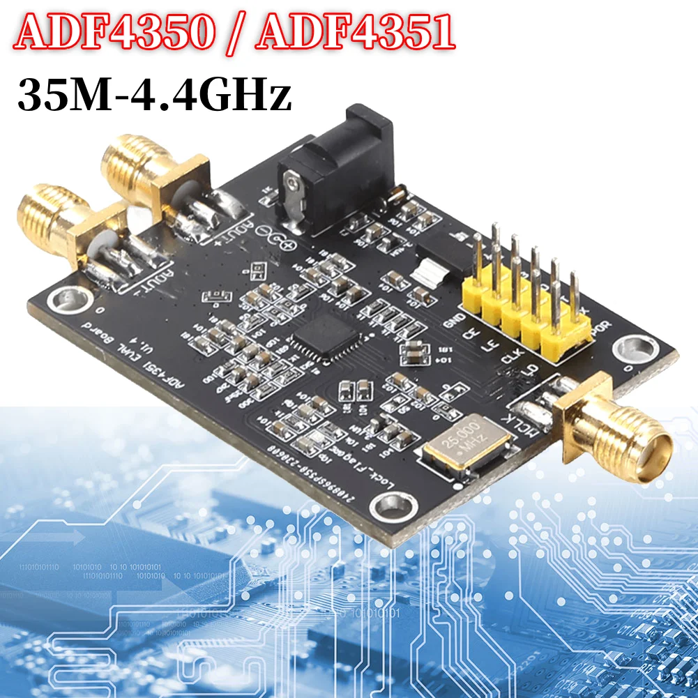 Sorgente di segnale RF PLL 35M-4.4GHz ADF4350/ADF4351 Modulo generatore di segnale Interfaccia SMA Scheda loop con blocco di fase RF 5V