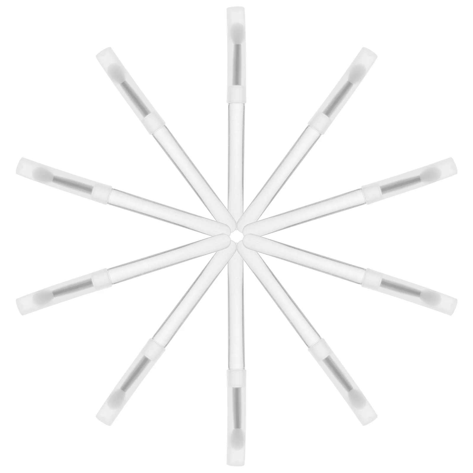 Ensemble de 10 pinceaux à lèvres en silicone, mini, portables, avec capuchon, poils doux, application précise pour rouge à lèvres, brillant à lèvres, baume à lèvres, maquillage