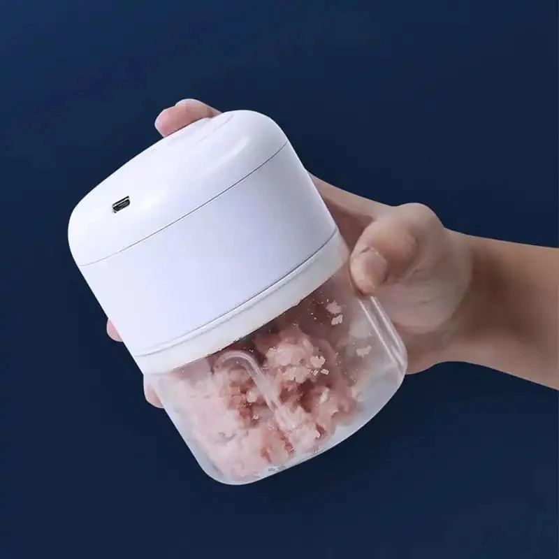 محضرة طعام كهربائية صغيرة ، قاطعة خضروات بـ 3 شفرات ، فولاذ مقاوم للصدأ ، شيكارة #4