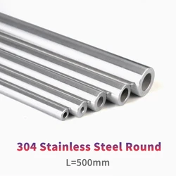 1PC 304 Stainless Steel Round Capillary Seamless Straight Tube  OD 15-20mm ID 6-18mm Length 500mm