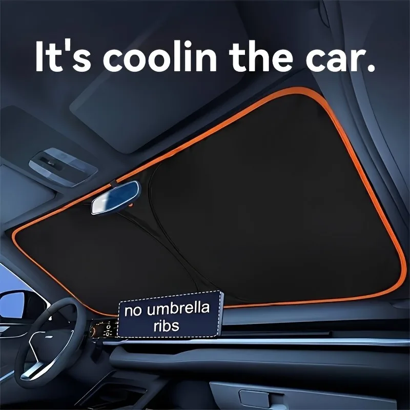 Pare-soleil pour pare-brise avant de voiture, protège l'intérieur de la voiture, bloque efficacement le soleil, adapté aux voitures, aux SUV