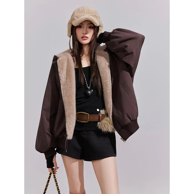 2026 Fashion Loose Plush Cotton-padded Coats Men New Style Thickened Warm Hooded Jackets Male Solid Color Clothes Parkas