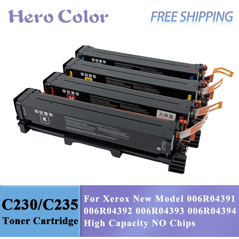 

Compatible for Xerox C230 C235 High Capacity l 006R04391 006R04392 006R04393 006R04394 Laser Toner Cartridge