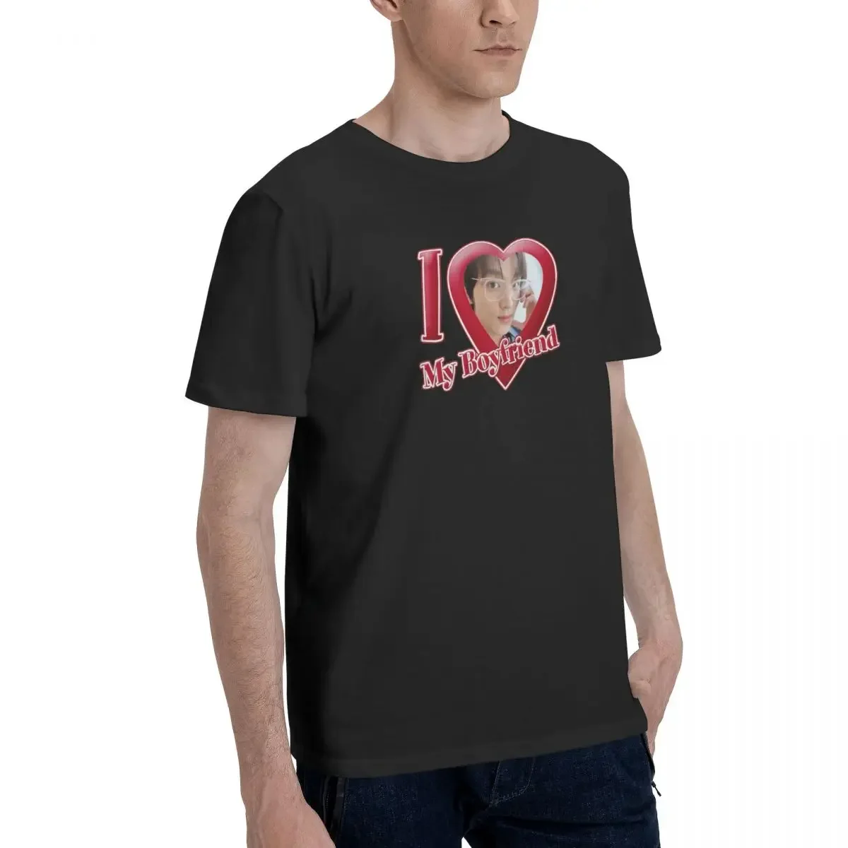 NCT Haechan I Love My Boyfriend 100% Cotton T-shirt Unisex Oversized T Shirts Men O-Neck Short Sleeve S-6XL