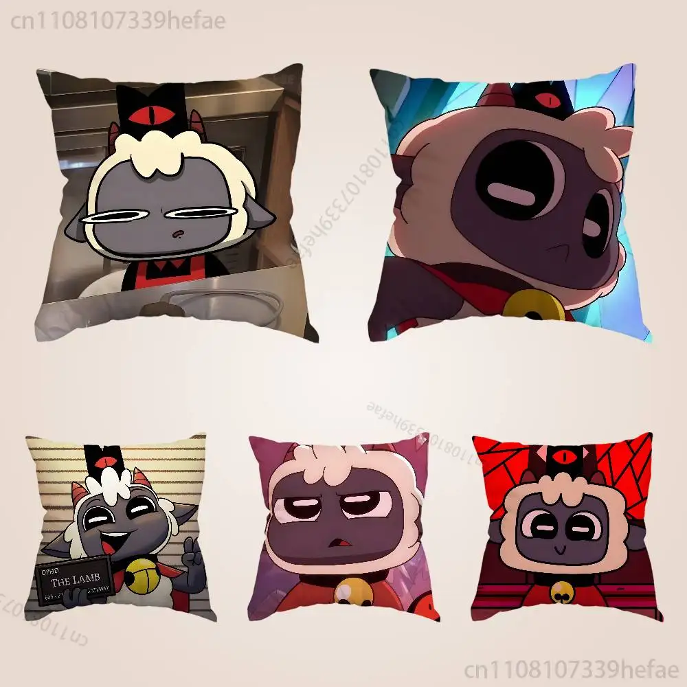 

C-Cult of the Lamb Game Pillow Cases for Bedroom Living Room Sofa Home Decor Polyester Cushion Cover with Zipper