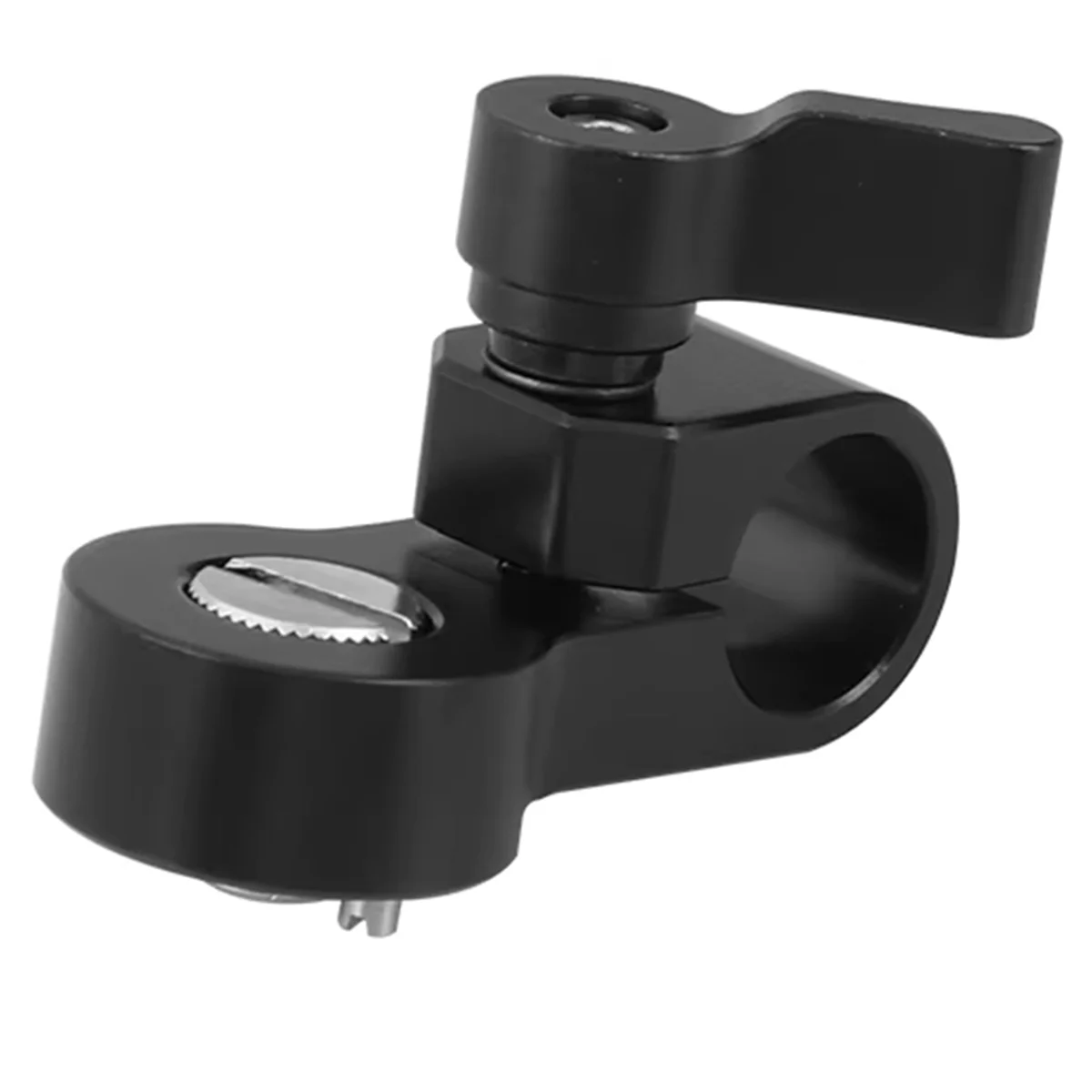 A83Z 15mm Single Rod Clamp Adapter with 3/8inch-16 Mounting Screw for DSLR Camera Cage Rig 15mm Rod Rail Support System