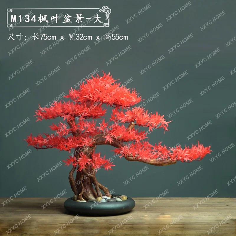 Simulation bonsai welcome pine tree ornament porch table living room office Luo Hansong green plants