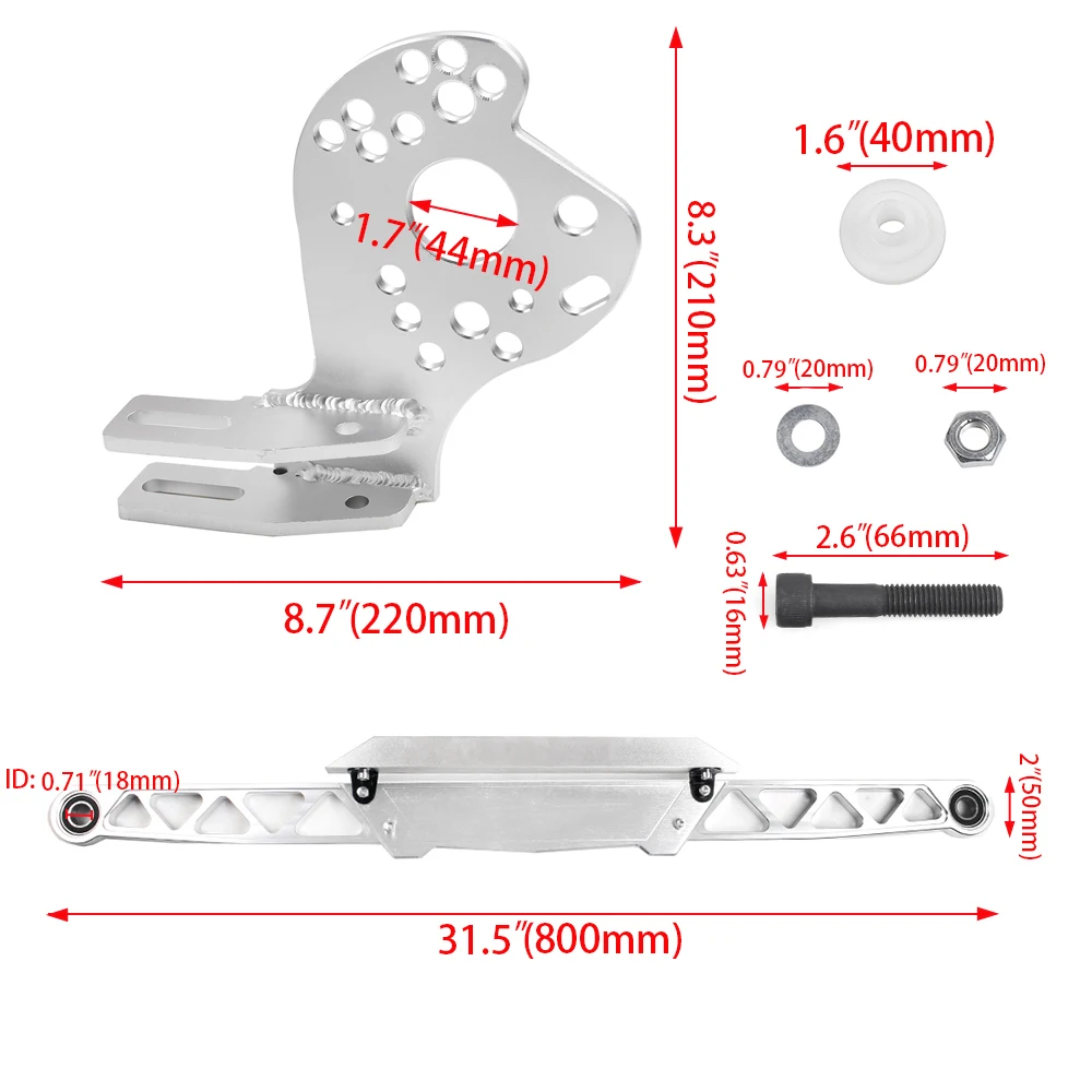 RASTP-New Unique Rear Lower Tie Bar With Lower Control Arm for Honda Civic RSX DC5 EP3 EM2 ES1 RS-LTB004