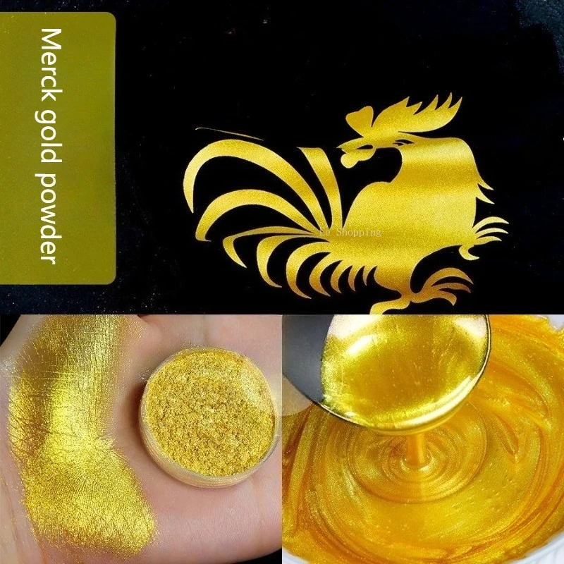 

1000g Imitation Merck Gold Powder Handmade DIY Decorative Materials Leather Ceramics Buddha Statue Coatings Inks and Coatings