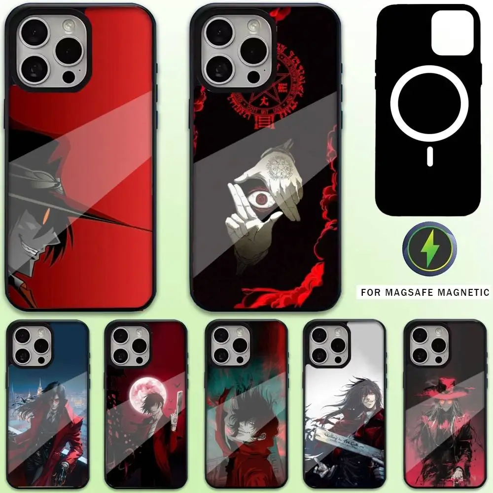 

H-HELLSING Comics Phone Case For iPhone17,16,15,14,13,12,11 Plus,Pro Max Magnetic Magsafe Wireless Charging