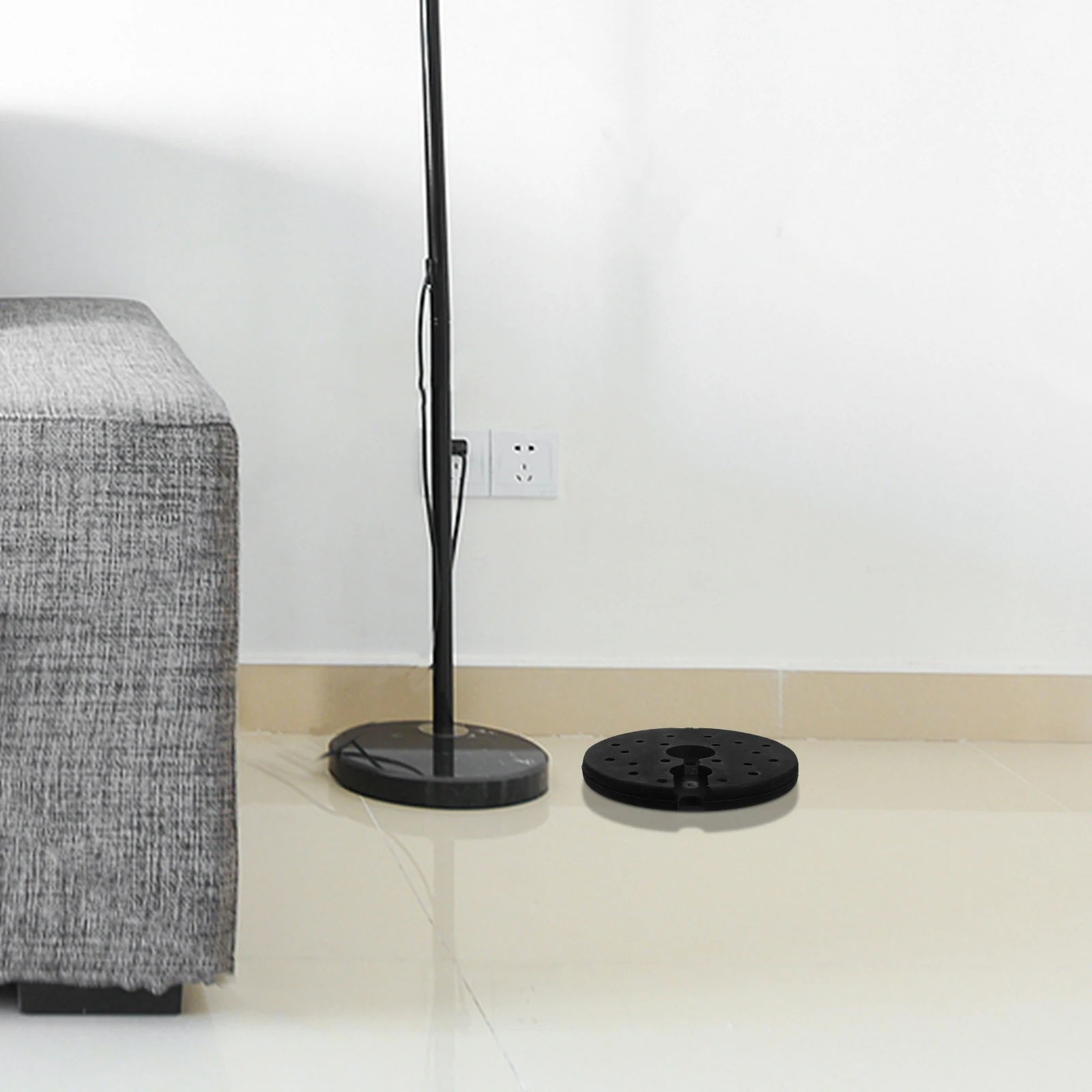 

Heavy Duty Plastic Floor Lamp Base Replacement Weighted Round Chassis Stable Holder For Desk Table Light Stand Parts