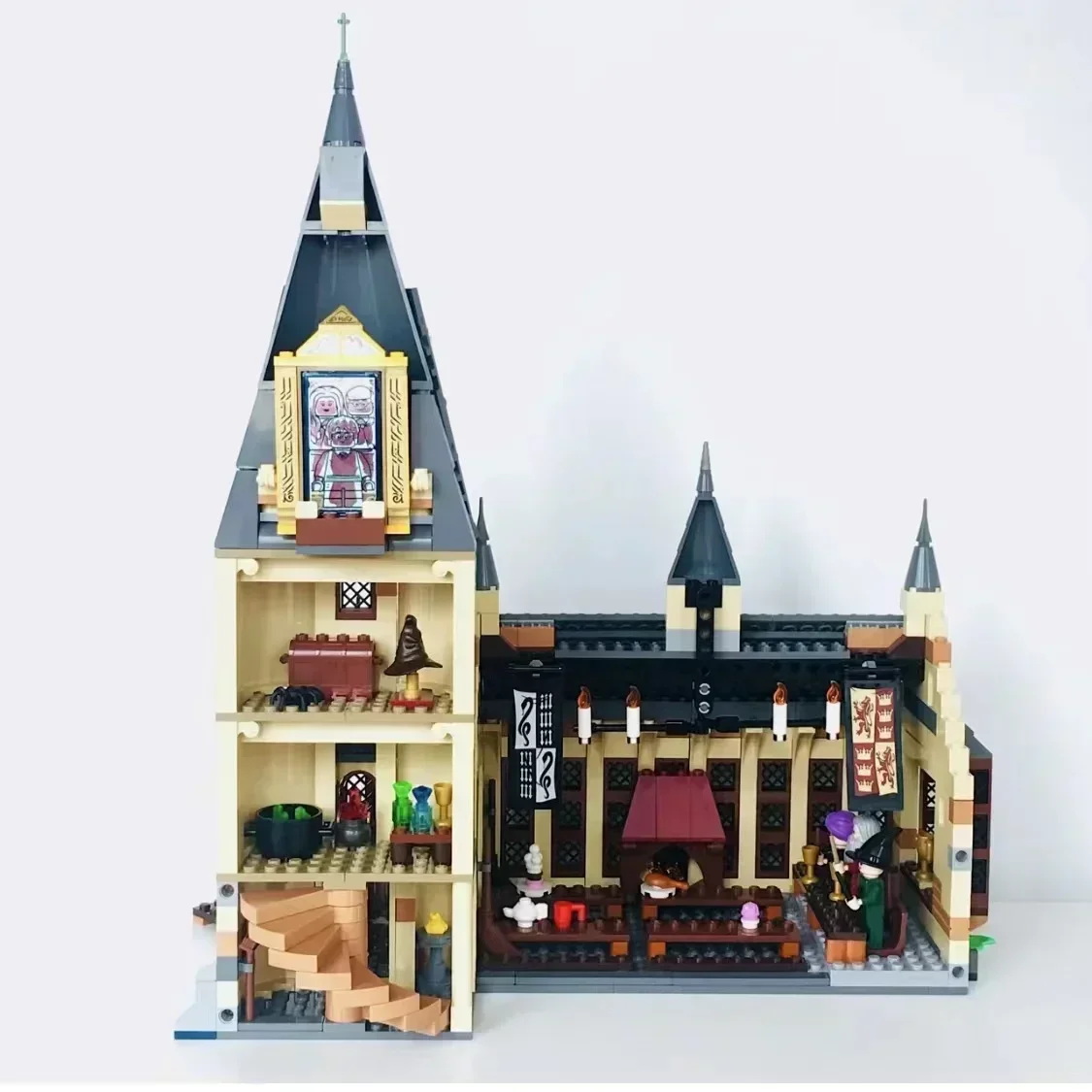 New Moc Great Hall Castle Building DIY Model Blocks Bricks Movie Children's Toy Birthday Christmas Gifts Compatible 75954  ﻿