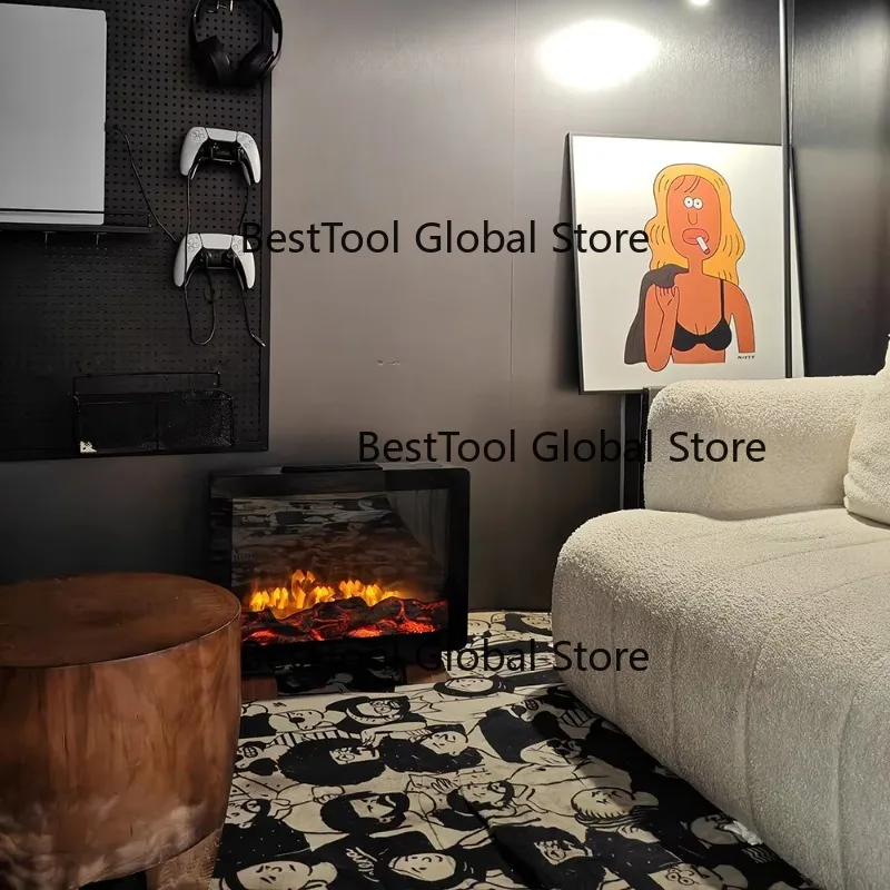 Simulated Flame Convection Heater WiFi APP Control 24H Timer Electric Heater for Home Office