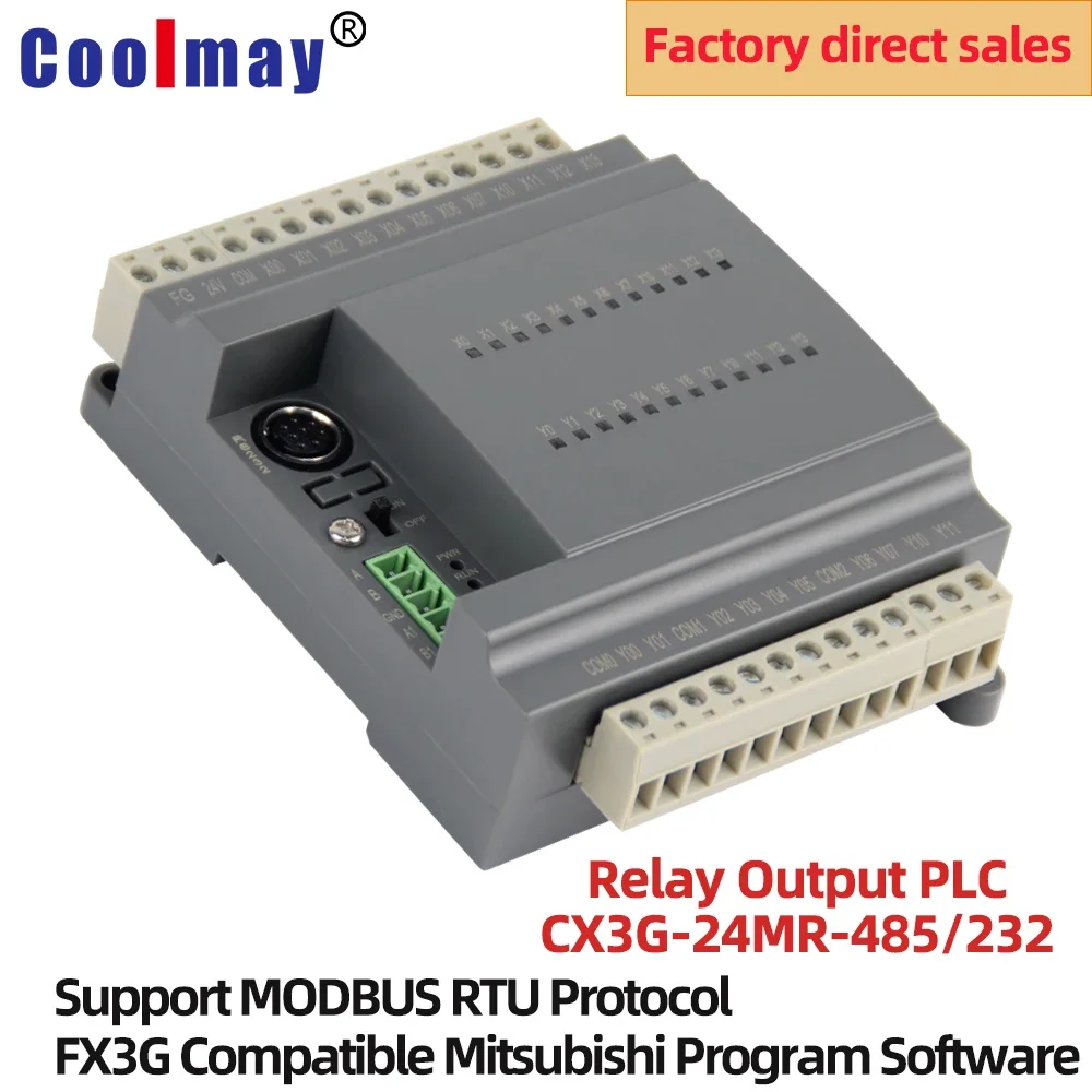 Produsen 12 output relai pengontrol logika terprogram terintegrasi shenzhen plc