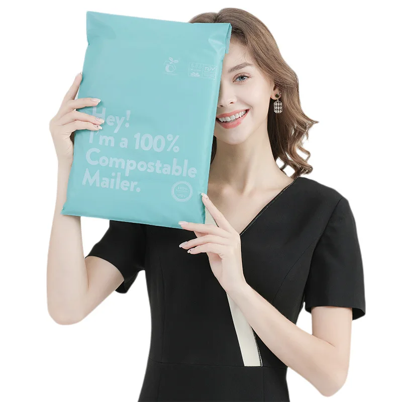 20pcs Degradable Bag Thickened Waterproof Bag Environmental Compostable Biodegradable Express Logistics Packaging Bag