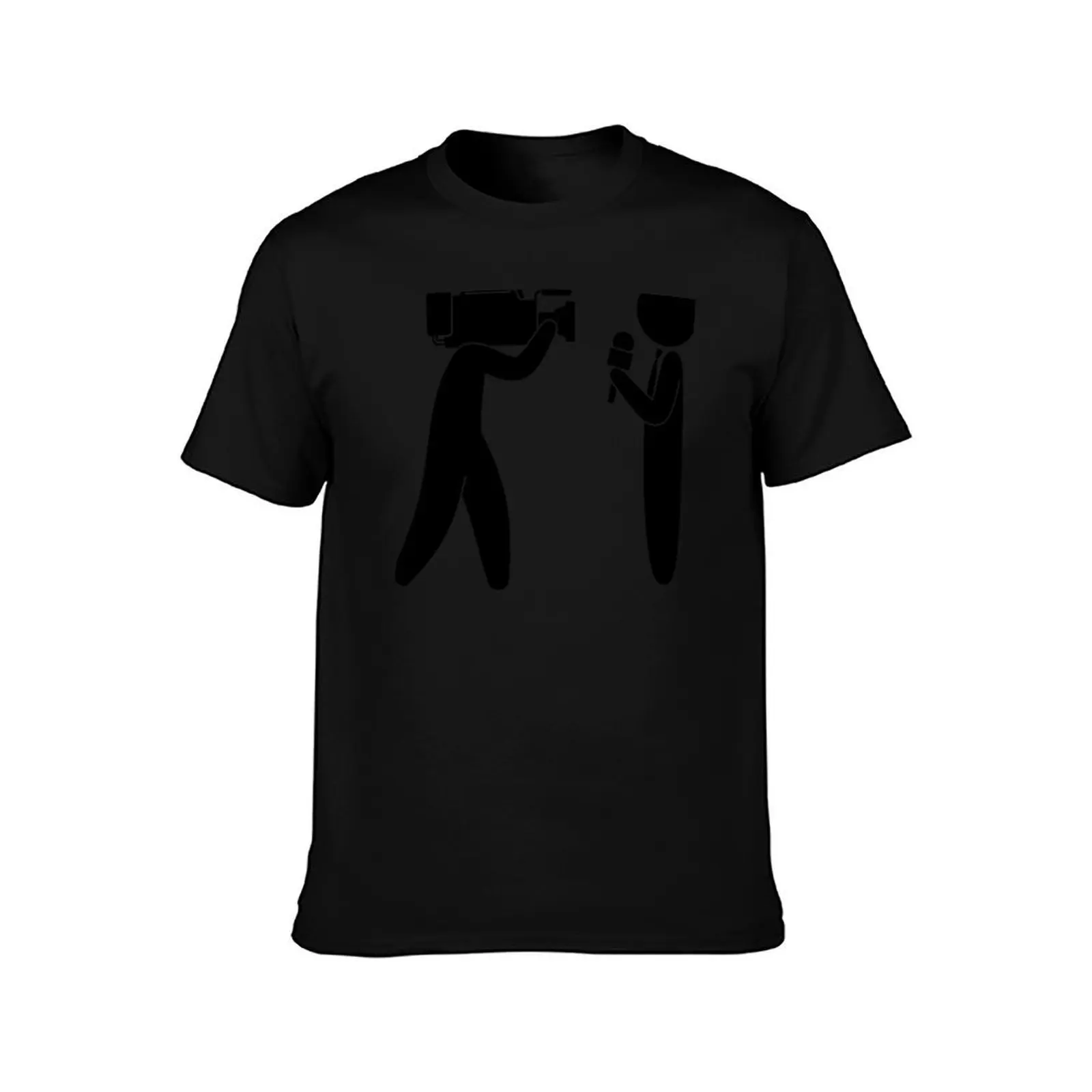 Reporter speaks in front of camera T-Shirt Work Comfort for Men T-Shirt