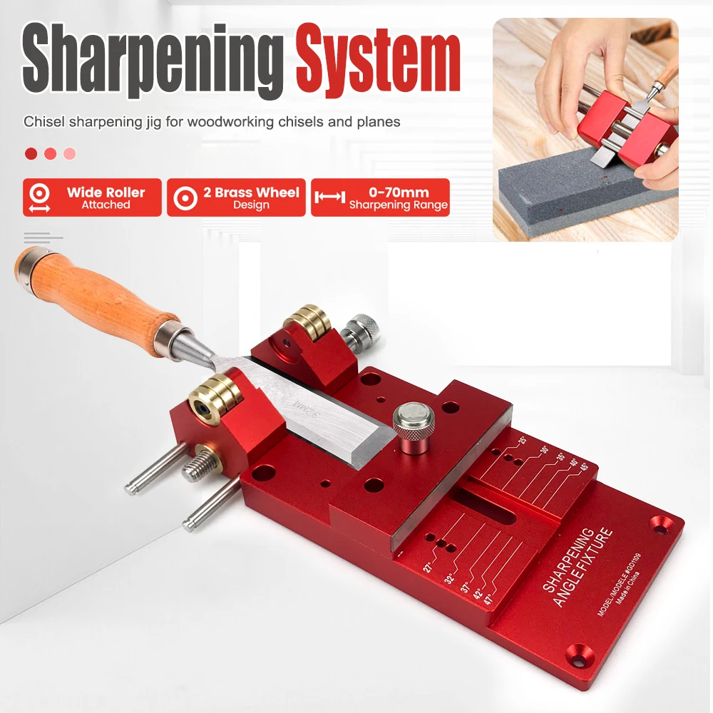 

Sharpening System Honing Guide Sharpening Holder Angle Fixture Angle Gauge for Woodworking Chisel