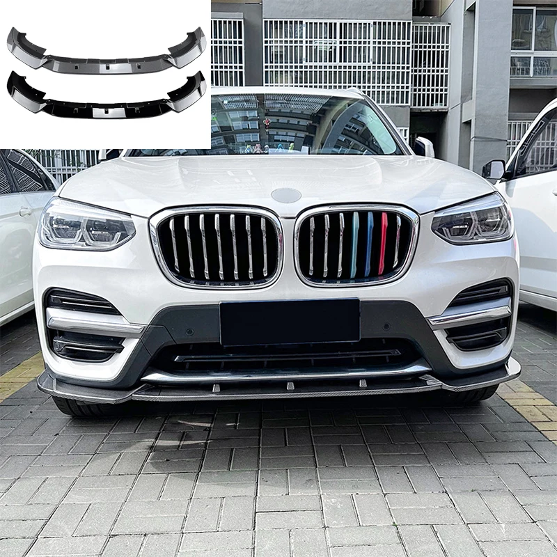 

For BMW X3 X4 G01 G02 M Pack 2018 2019 2020 2021 Car Parts Front Bumper Lip Splitter Diffuser Body Kit Spoiler Guard Cover