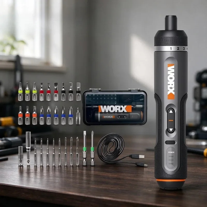 WORX WX242 Electrical Screwdriver Set Smart Cordless Electric Screwdrivers USB Rechargeable Hand Drill Tools Home Office Repair