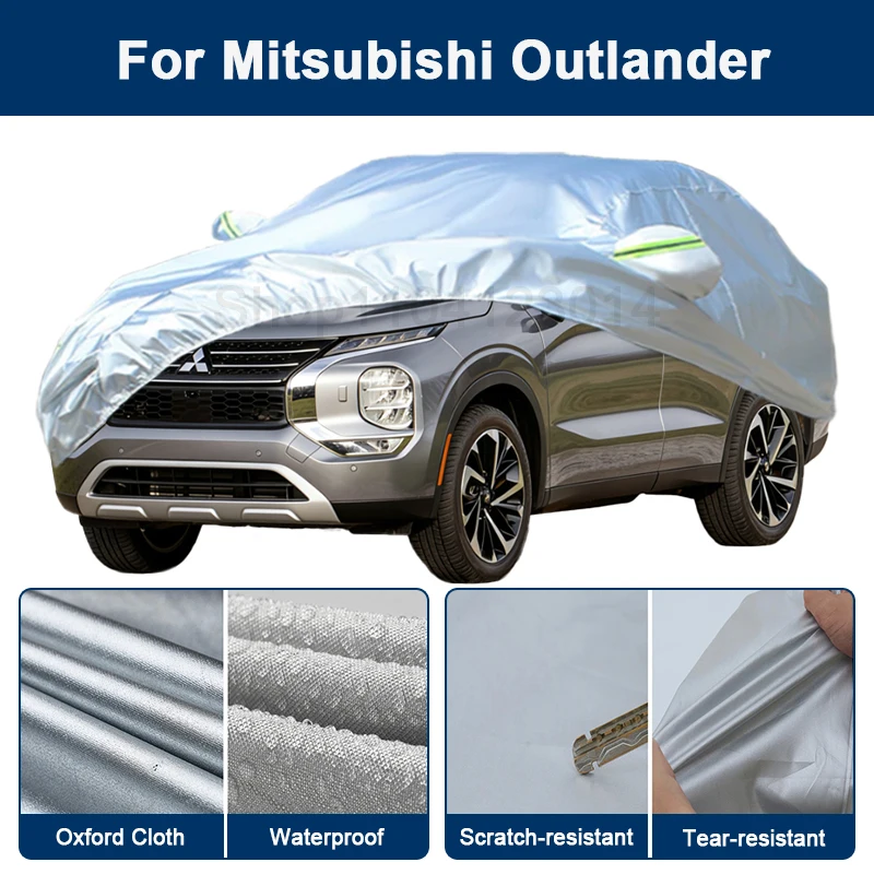 

Outdoor Full Car Cover For Mitsubishi Outlander with Reflective Strips Waterproof Snowproof Dustproof UV Protection
