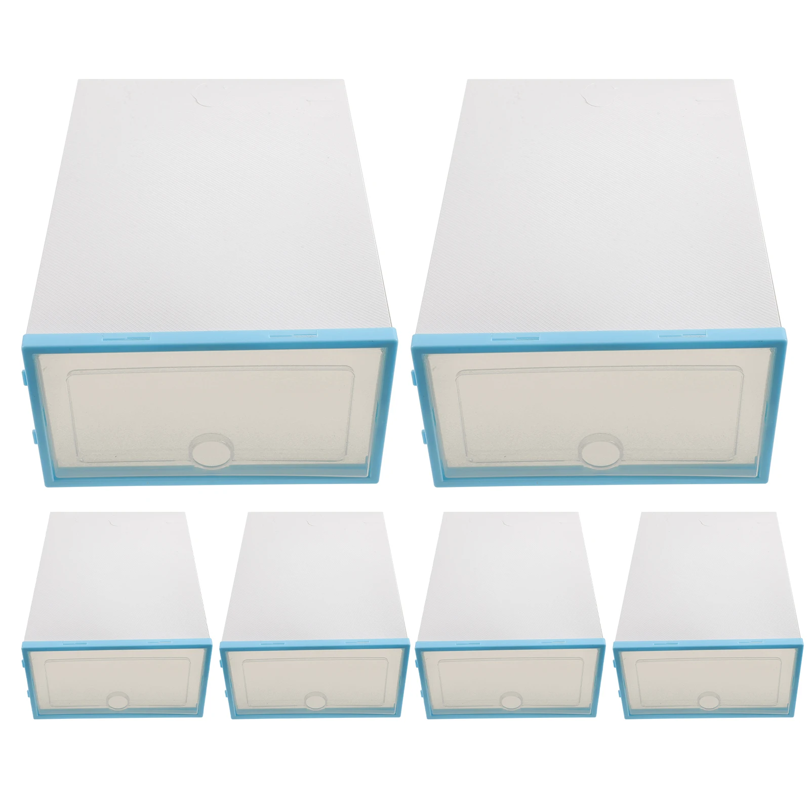

6PCS Shoes Storage Box Stackable Organizer Closet Under Bed Small Spaces Dorm Children Save Space Keep Clean Shoe