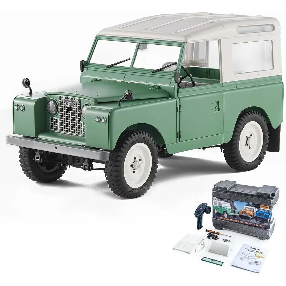 

x FMS 1/12 Land Rover RC Car RTR with Licensed Green, 4WD Off-Road Waterproof Crawler RC Car Vehicle Models with 2.4Ghz Remote C