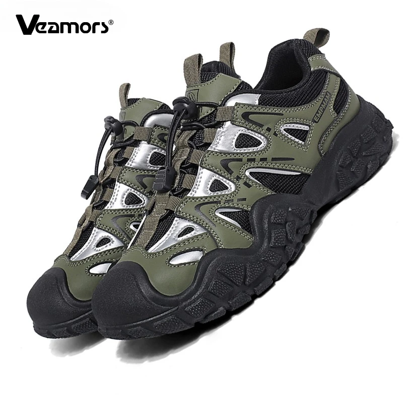 Mesh Hiking Sneakers Men Women Wear-resistant Non-slip Sports Shoes Breathable Outdoor Trainers for Trekking Camping Walking