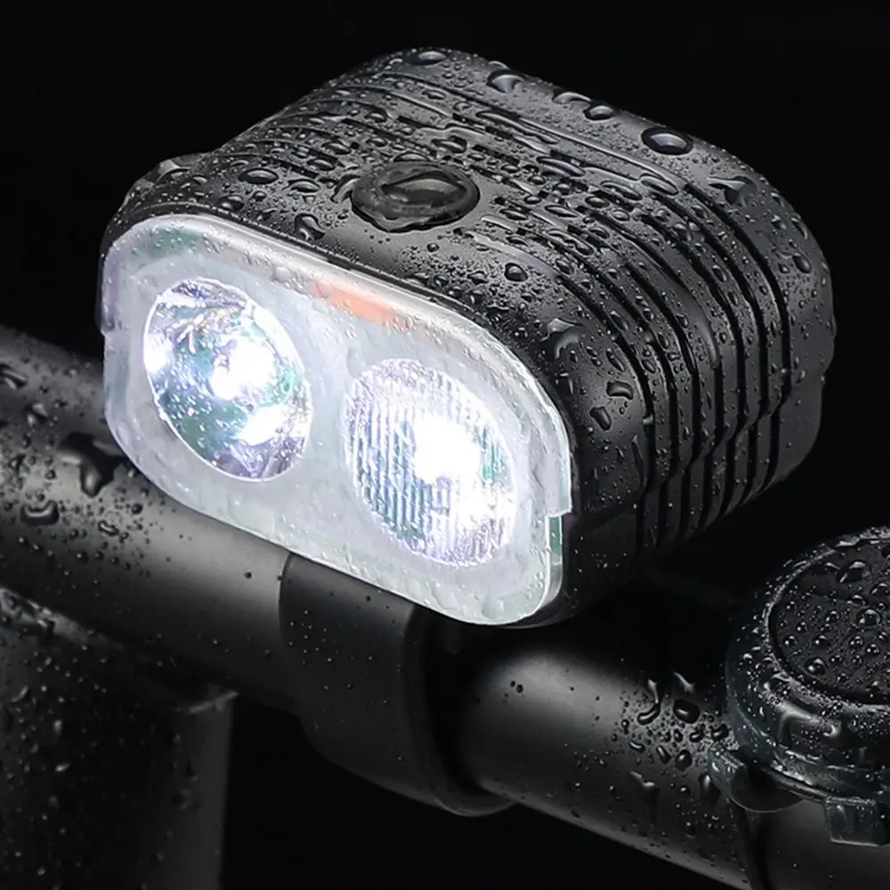 

Dual Light Source Bicycle LED Headlight Waterproof Super Bright Bike Headlight Horn 2-in-1 6 Modes Bell Horn Lights