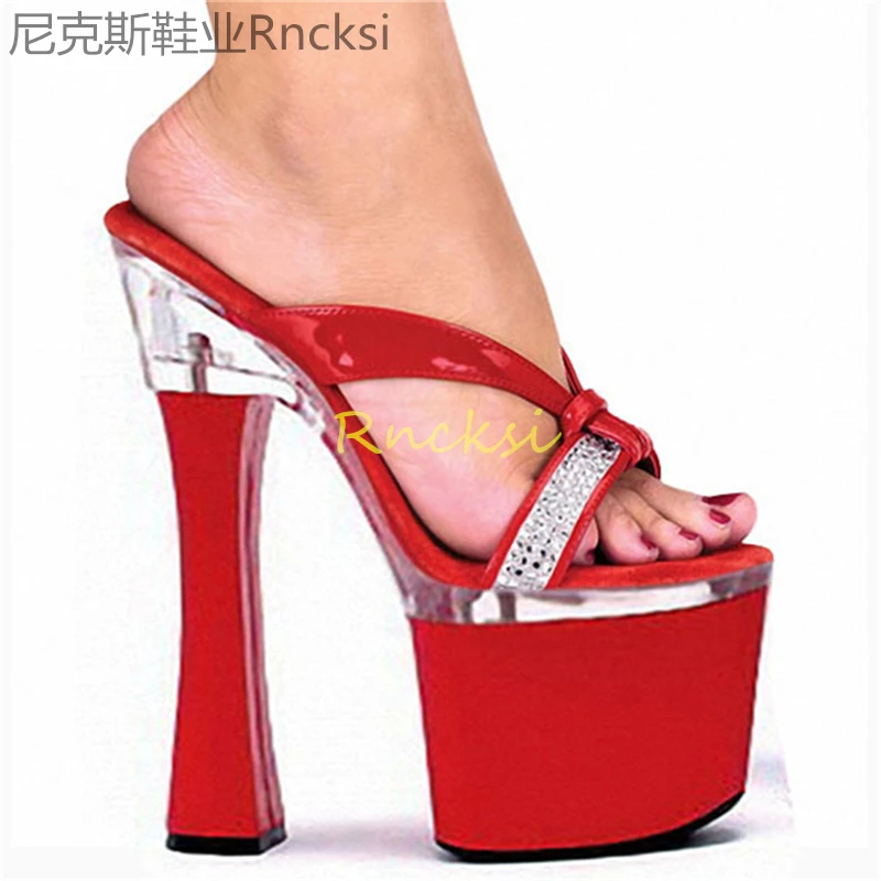 

20cm Waterproof platform sandals female new high heel thick heel buckle super high heels Joker female