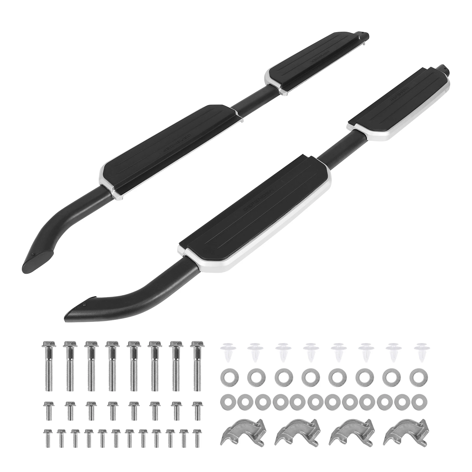 

For 2020-2024 Land Rover Defender Running Boards Wear Resist Black Side Step Board High Load-Bearing Auto Repairing Accessories