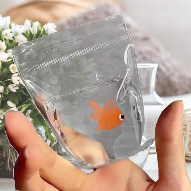 Jouet de pincement de sac de poisson pour enfants et adultes, jouet mentaires oriel amusant, outil apaisant doux, jouets à presser transparents, gadget créatif