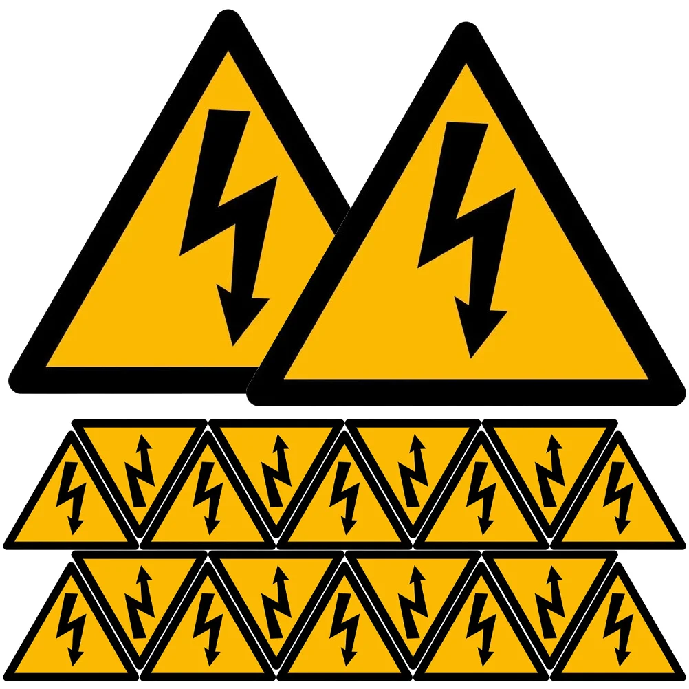 20 Sheets Electrical Warning Stickers High Voltage Safety Labels Caution Signs Durable Adhesive for Electric Panels