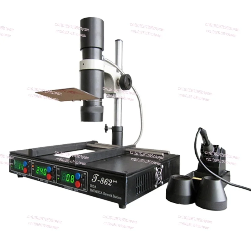 

Infrared Soldering Reflow Oven, T862, IR Rework Station, Chip Soldering Repair, Top Infrared Light + Preheated Chassis Heating